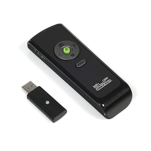 Wireless presenter with integrated laser pointer