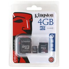 (image for) MicroSDHC (High-Capacity) Memory Card with adapters - Click Image to Close